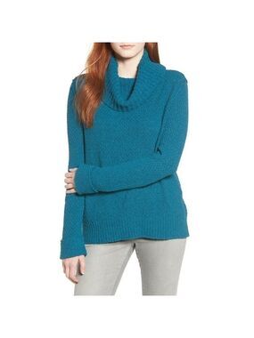 Caslon waffle knit cozy cowl neck sweater size small
